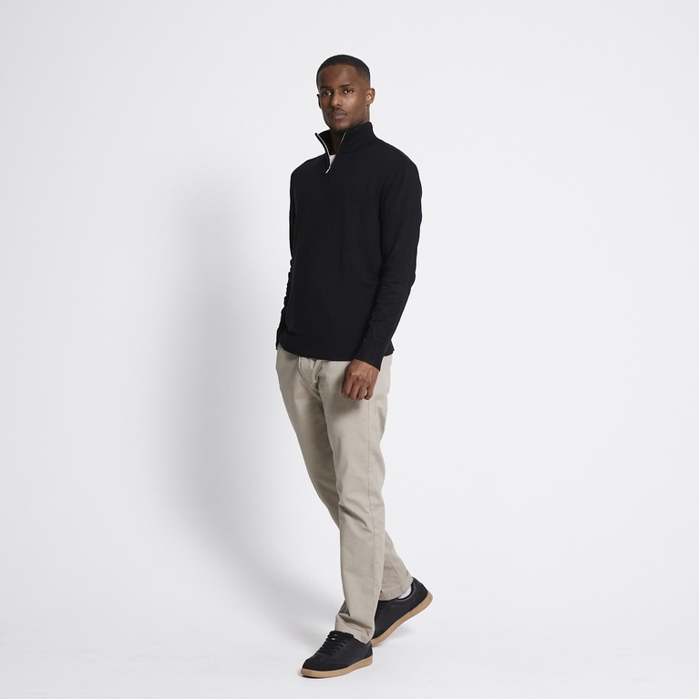 Half-zip knit sweater "Thin" Black 2